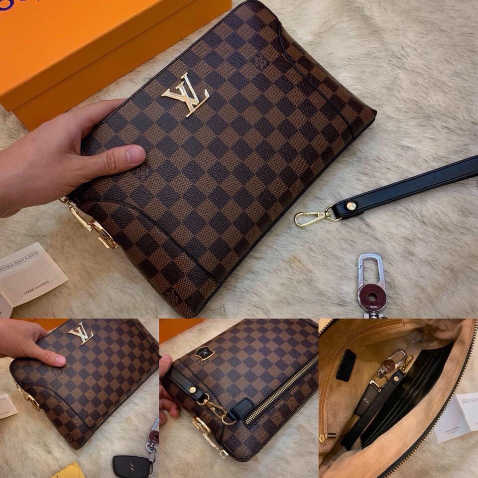 Ví Nam Cầm Tay Louis Vuitton Thời Trang BN624DEN