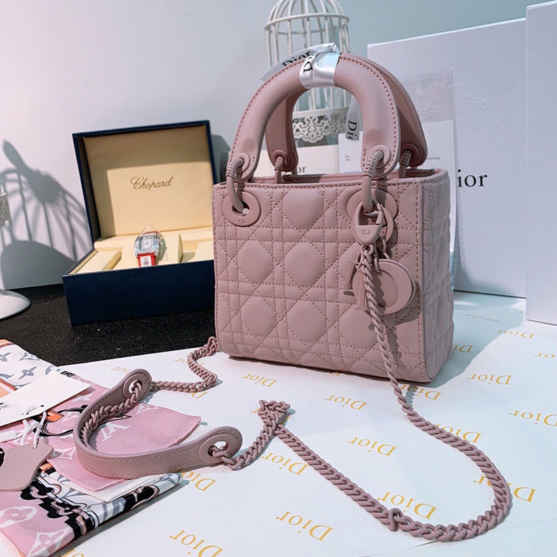 Túi Medium Lady Dior Bag hồng 20cm best quality  Ruby Luxury