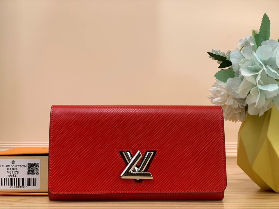 Ví da nữ Louis Vuitton hàng hiệu Đỏ LV01 - LOUIS KIMMI STORE